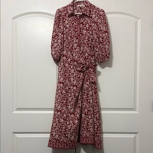 Max Studio Floral Red Dress